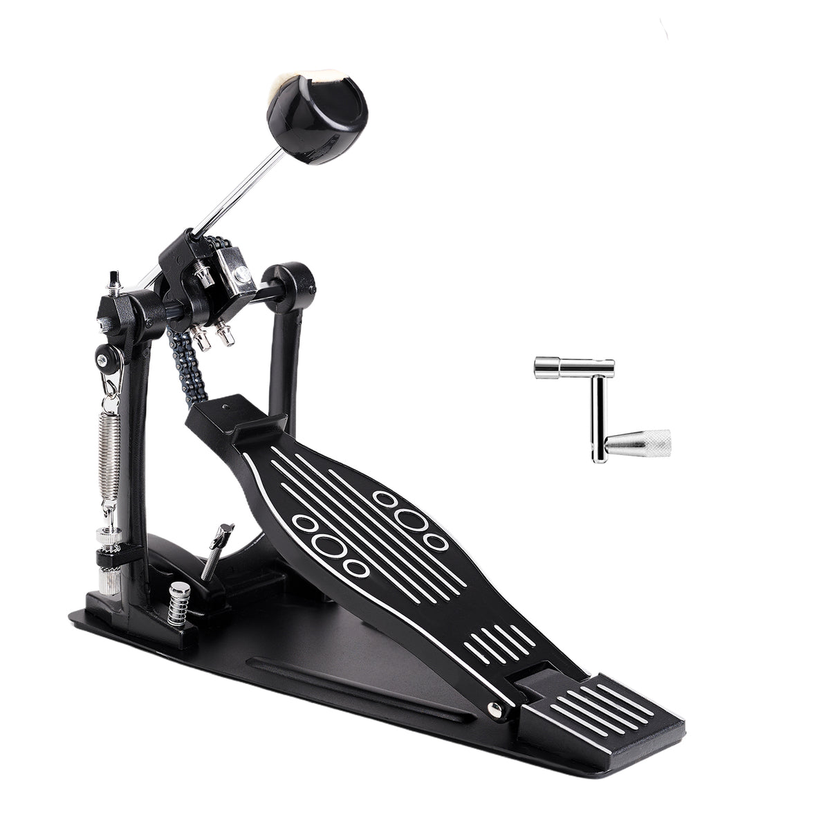 Vaisoeny Bass Drum Pedal, Double Chain Kick Drum Pedal for Drums(V-DC-ST13)