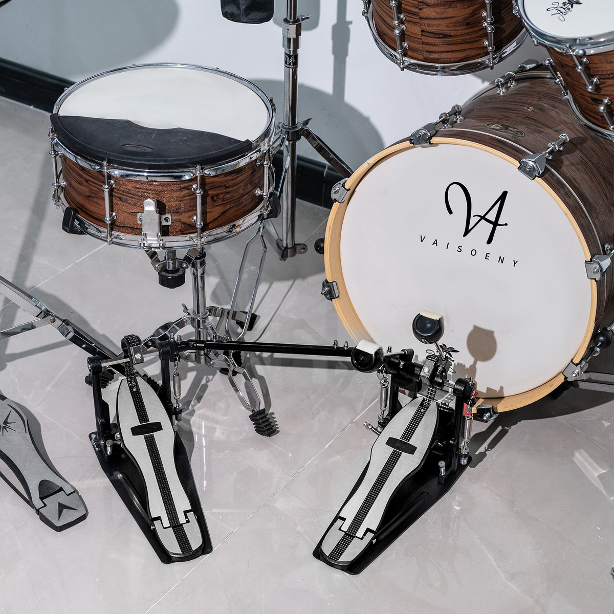 Vaisoeny Doppelpedal für Bassdrum, Doppelkette (V-SC-SZ11)