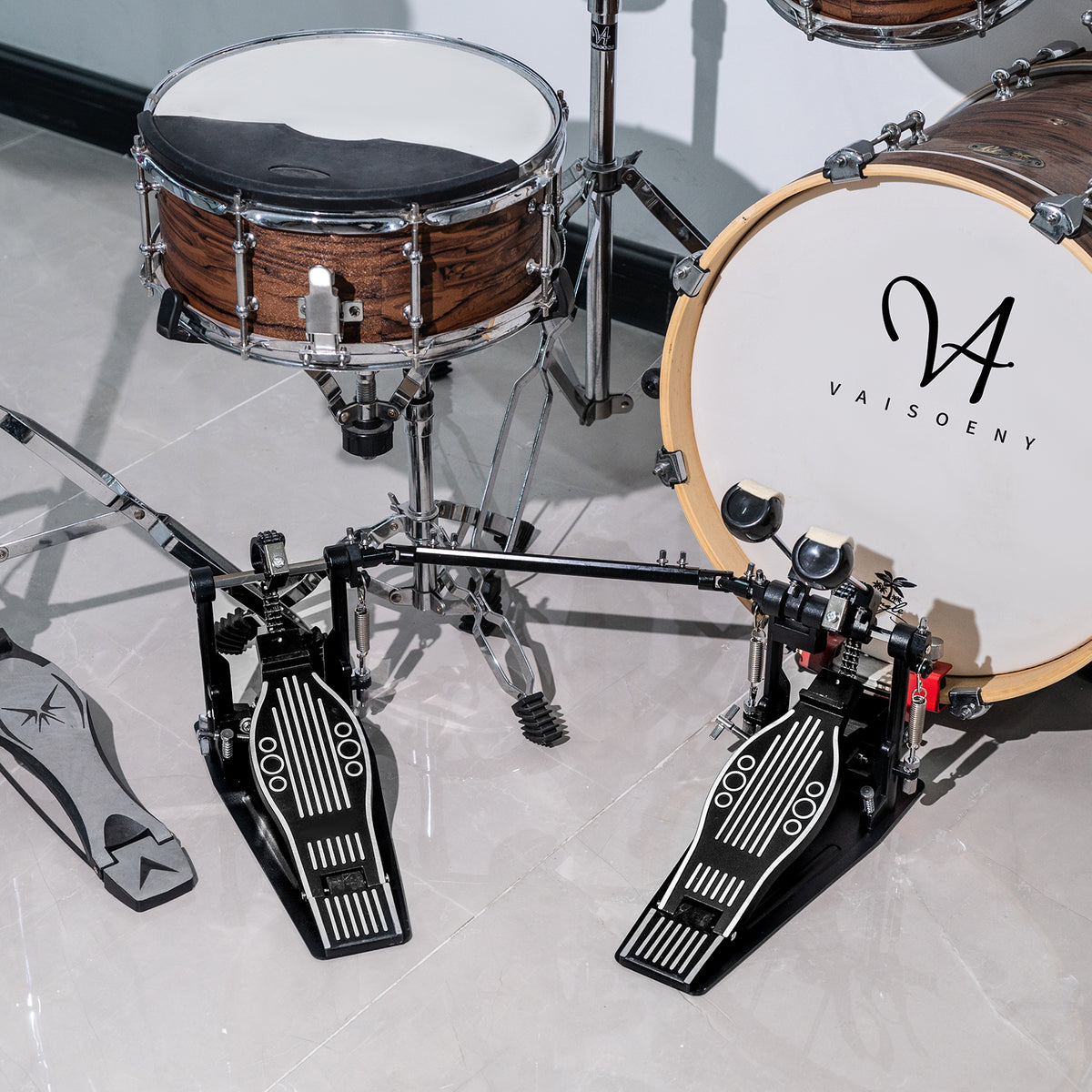Vaisoeny pedal doble de bombo, doble cadena (V-SC-ST13)