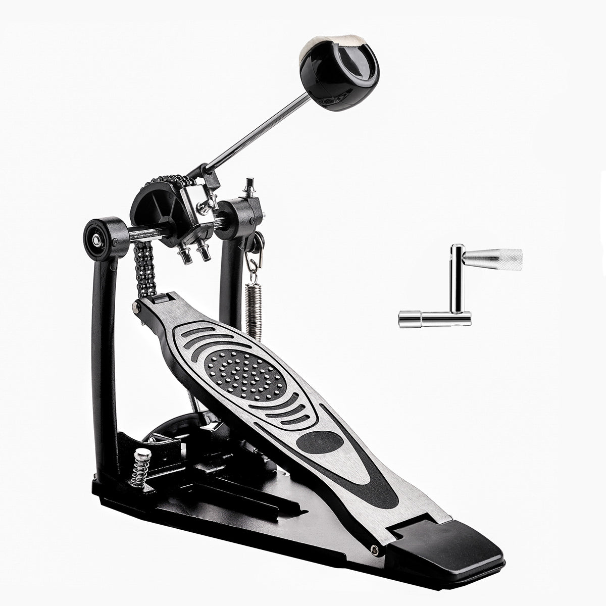 Vaisoeny Bass Drum Pedal, Double Chain Kick Drum Pedal for Drums(V-DC-VZ14)