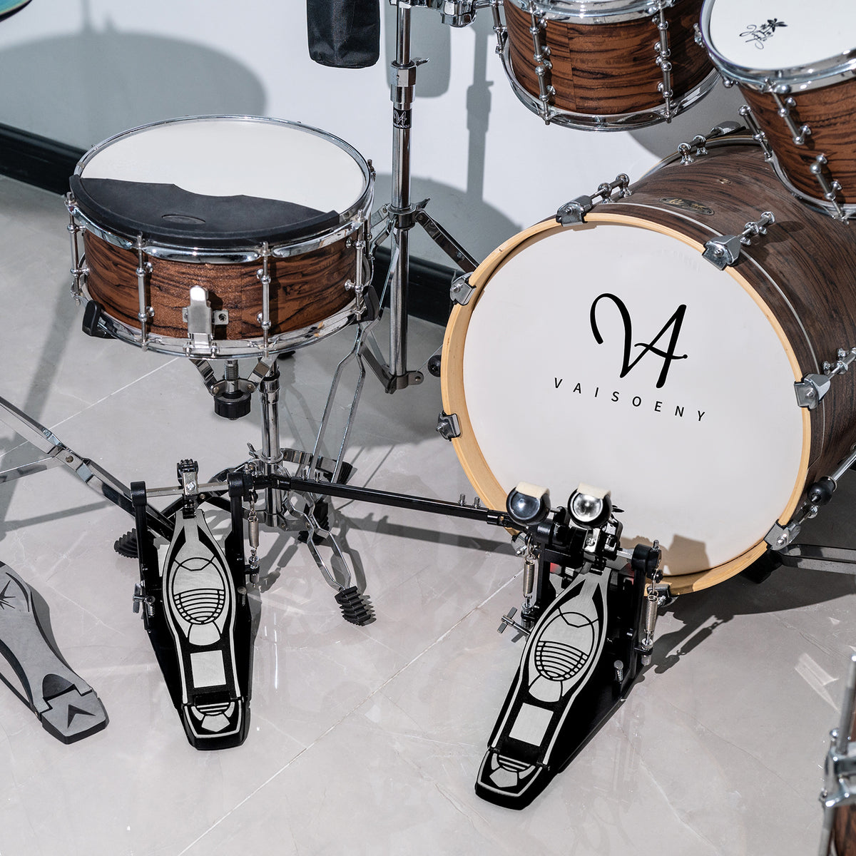 Vaisoeny Doppelpedal für Bassdrum, Doppelkette (V-SC-JKC10)