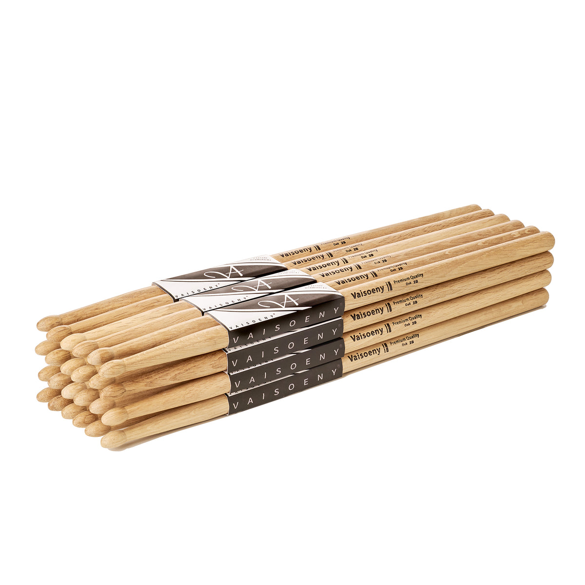 Vaisoeny Drum Sticks, Oak Wood 5A 7A 5B 2B Drumsticks with Teardrop Tip (12 Pairs)