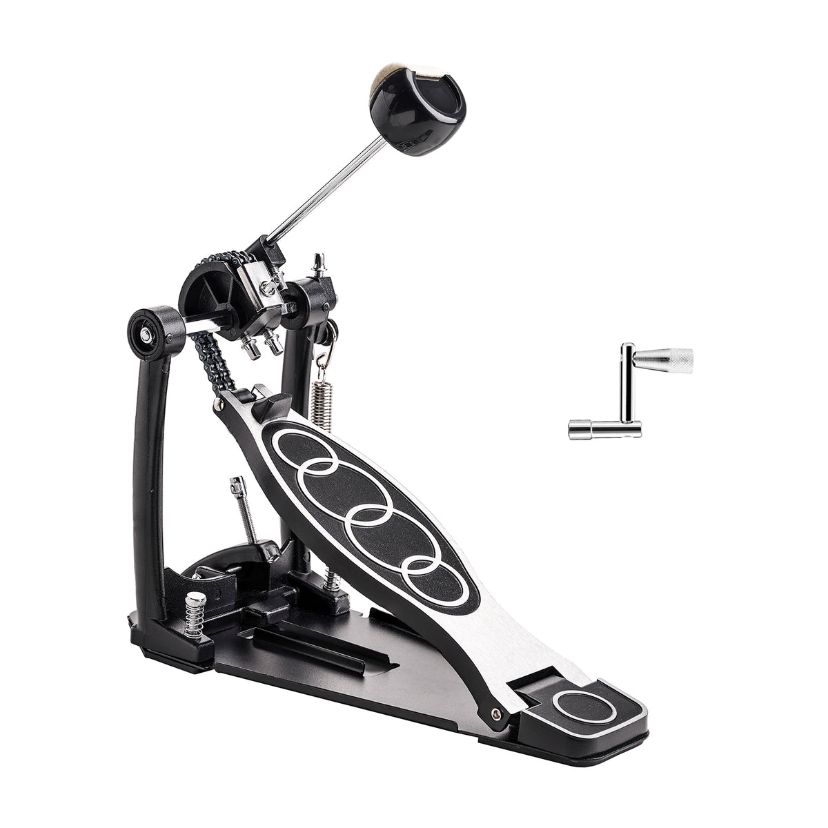 Vaisoeny Bass Drum Pedal, Double Chain Kick Drum Pedal for Drums(V-DC-YQ09)