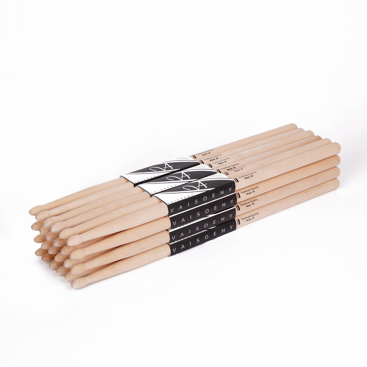 Vaisoeny Drumsticks aus Ahorn, 5A 7A 5B 2B, mit Tropfenspitze (12 Paar)