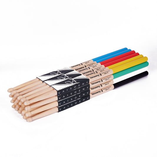 Vaisoeny Drum Sticks, Maple Wood 5A 7A Drumsticks with Non-slip Handle (12 Pairs)